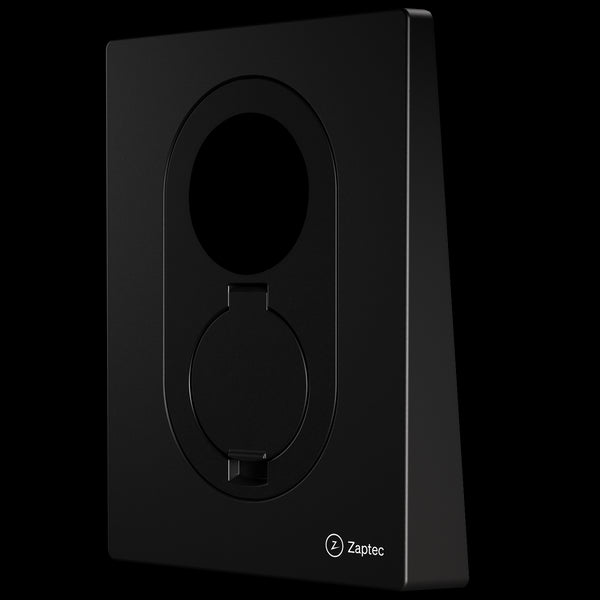 ZAPTEC GO - Front cover - Deksel - Asphalt Black - Sort - Elbilgrossisten